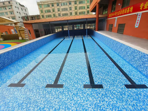 下陆学校钢结构拼装游泳池防水胶膜泳池项目